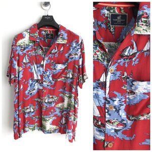 CARIBBEAN JOE MEN'S 100% RAYON SHIRT Sz-L